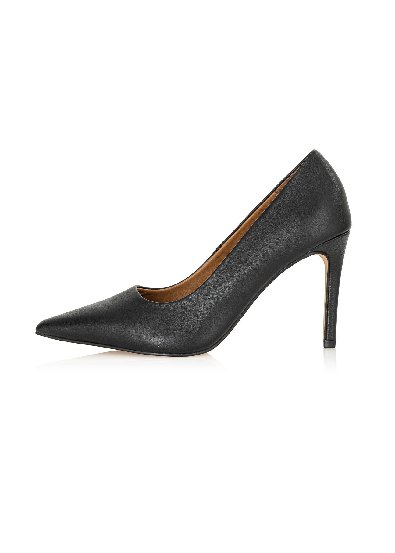 Čierne kožené dámske vysoké podpätky BUTYD-1131-99(Z24)-05