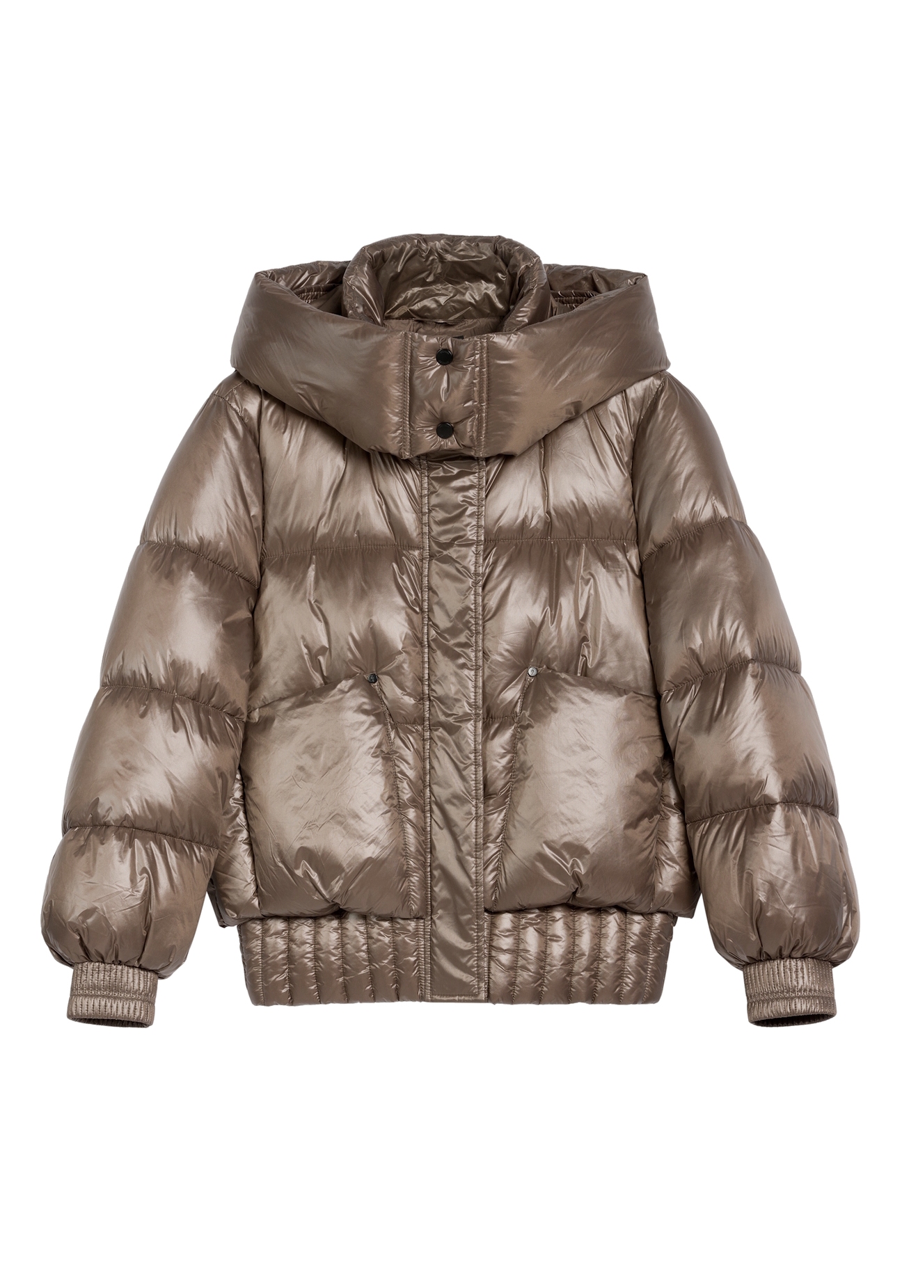 Dámska krátka hnedá bunda KURDT-0608-82(Z25)