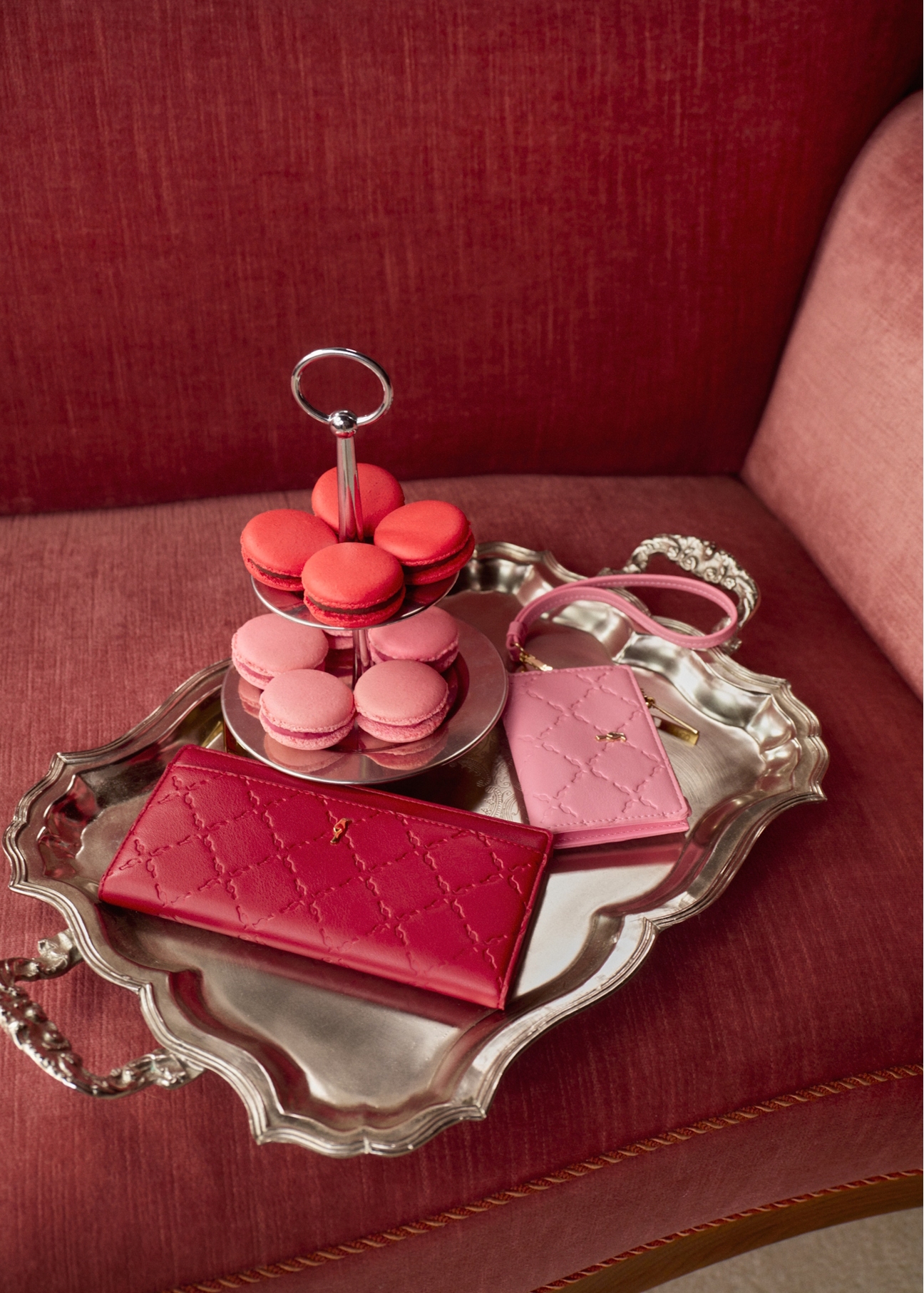 Červená veľká dámska peňaženka POREC-0406-4B(W26)