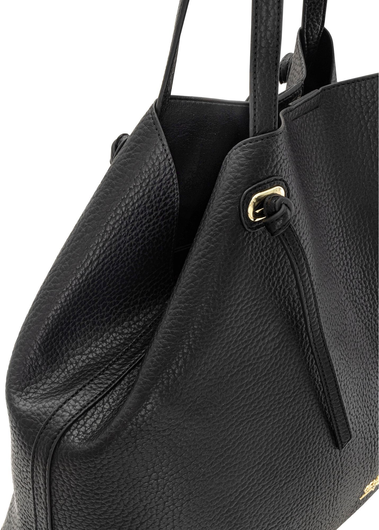 Veľká čierna shopper kabelka TOREC-0995A-99(Z25)