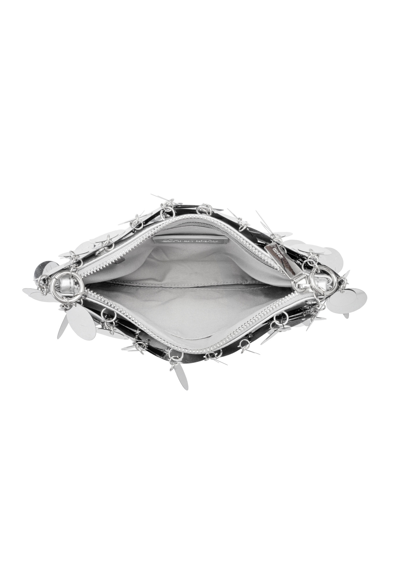 Strieborná dámska kabelka s flitrami TOREC-1085-91(Z25)