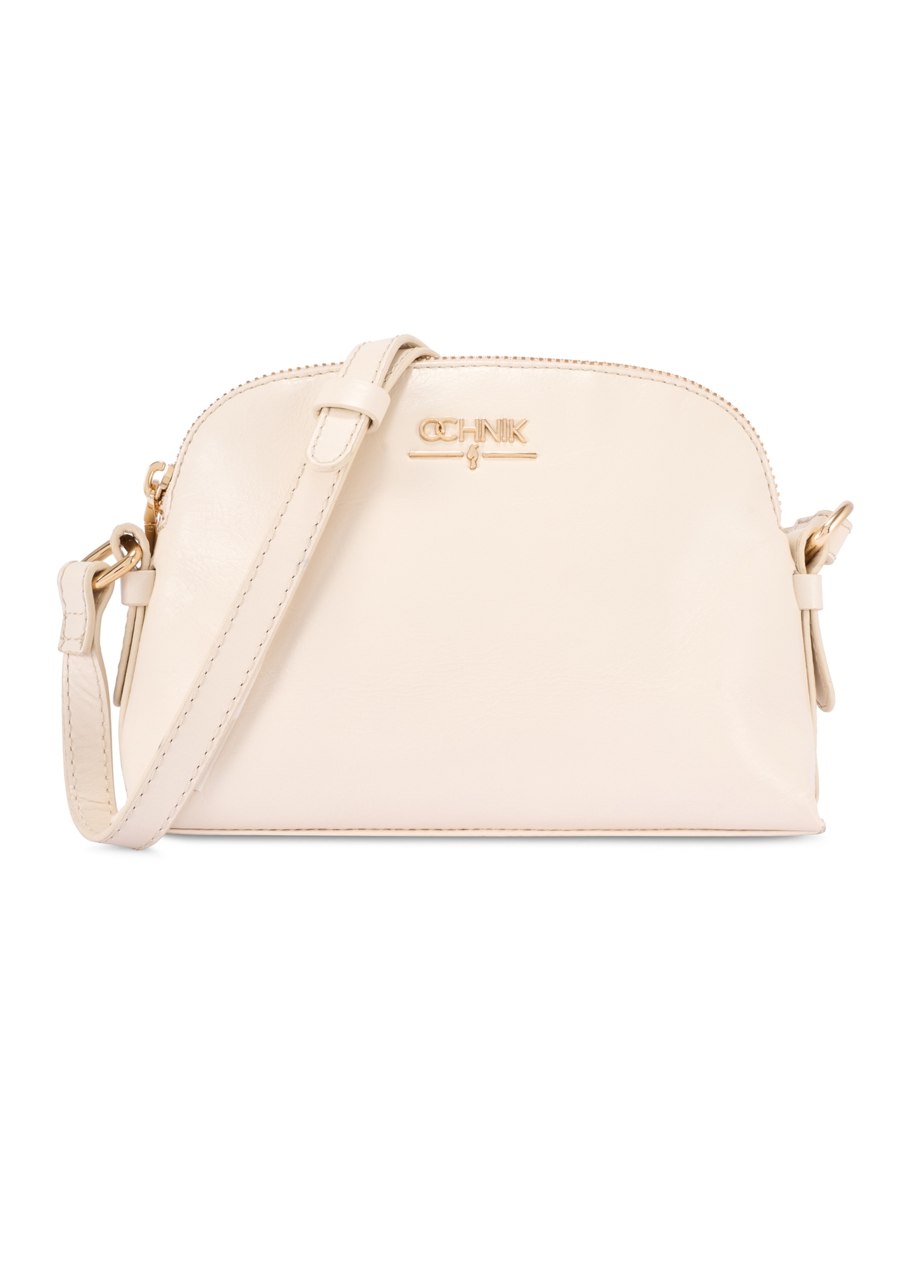 Malá dámska kožená kabelka v krémovej farbe TORES-1296-0B (W26)