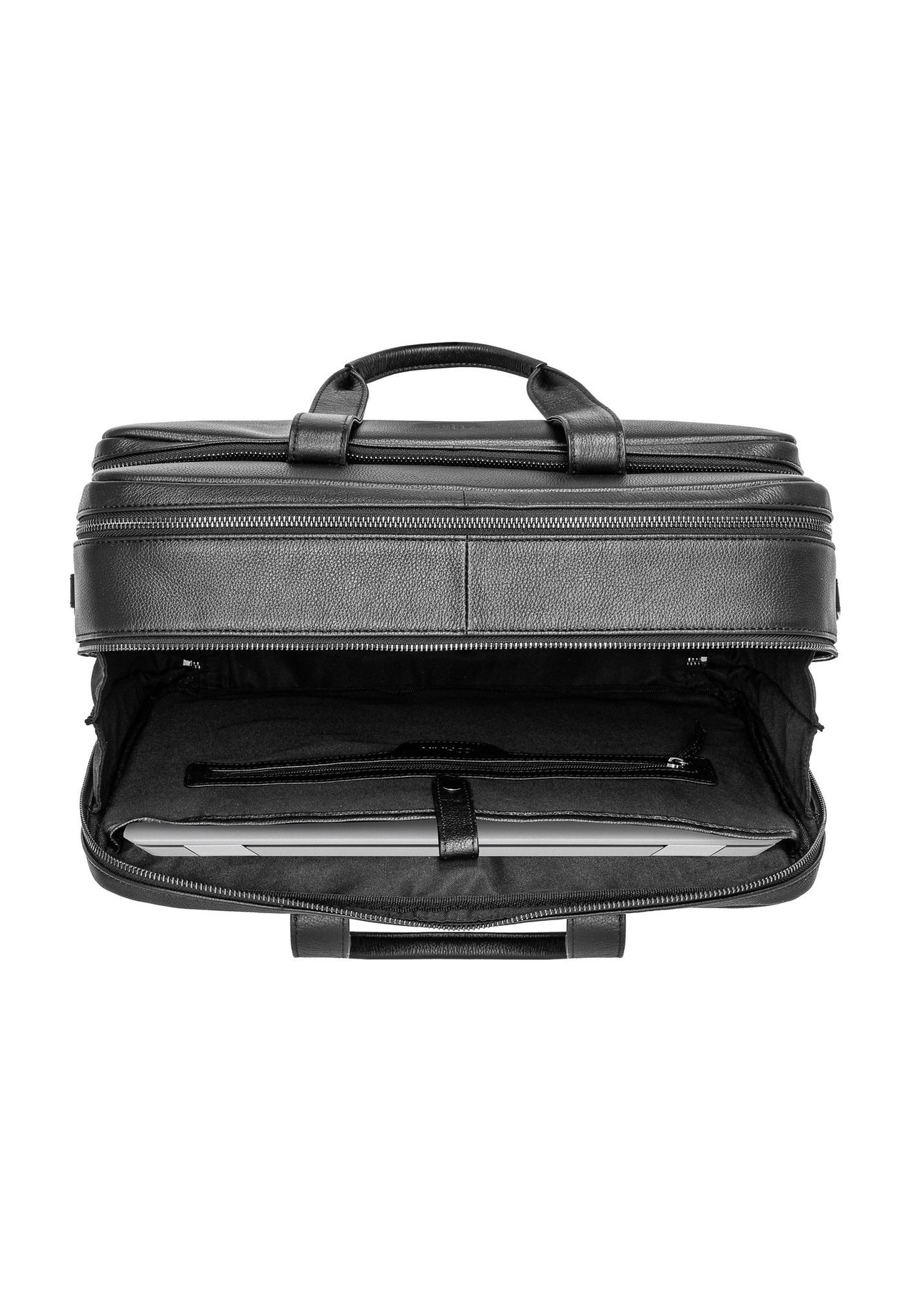 Čierna kožená pánska taška TORMS-0020R-99(W25)-06