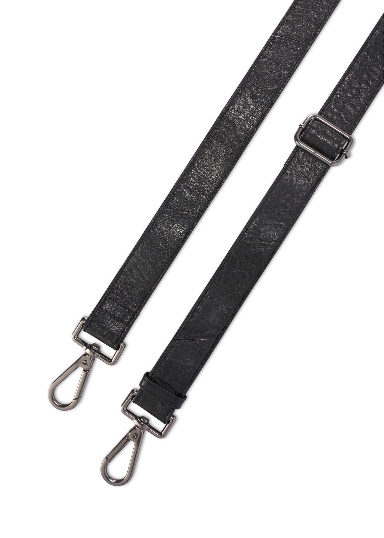 Čierna veľká kožená pánska taška TORMS-0489-99(W26) - pruhovaný vzhľad, na bielom pozadí.