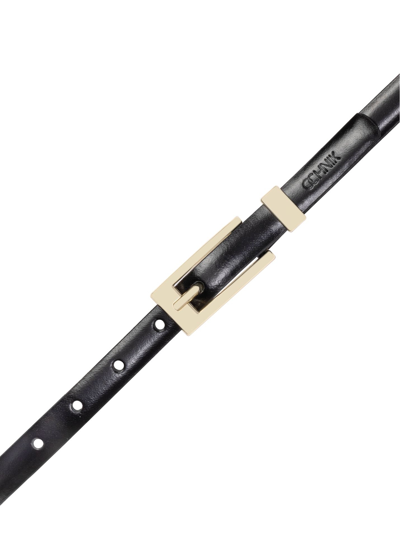 Tenký dámsky kožený opasok v čiernej farbe PASDS-0150C-99(Z24)