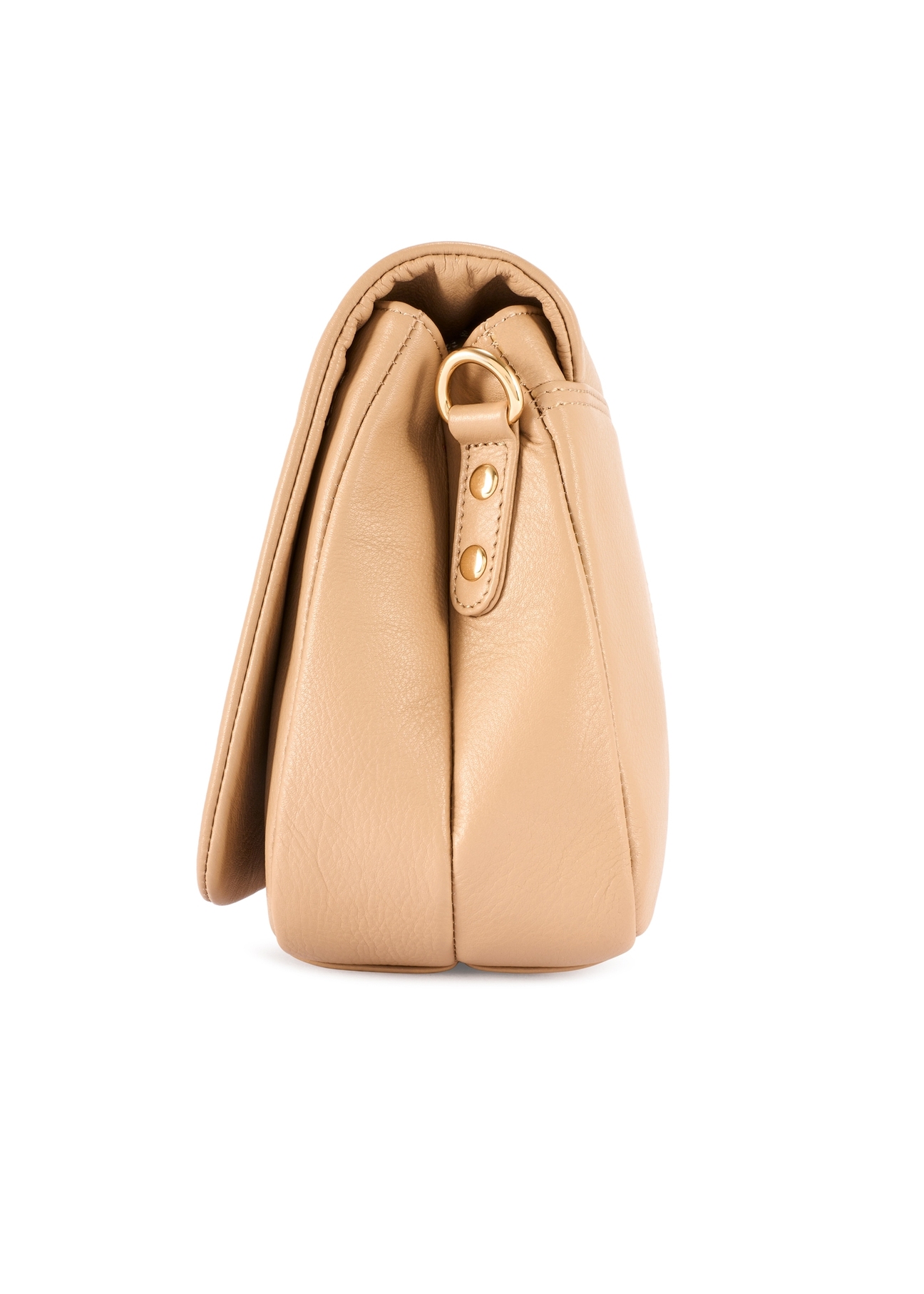 Beige Leder Damenhandtasche TORES-0911F-1B(W26)