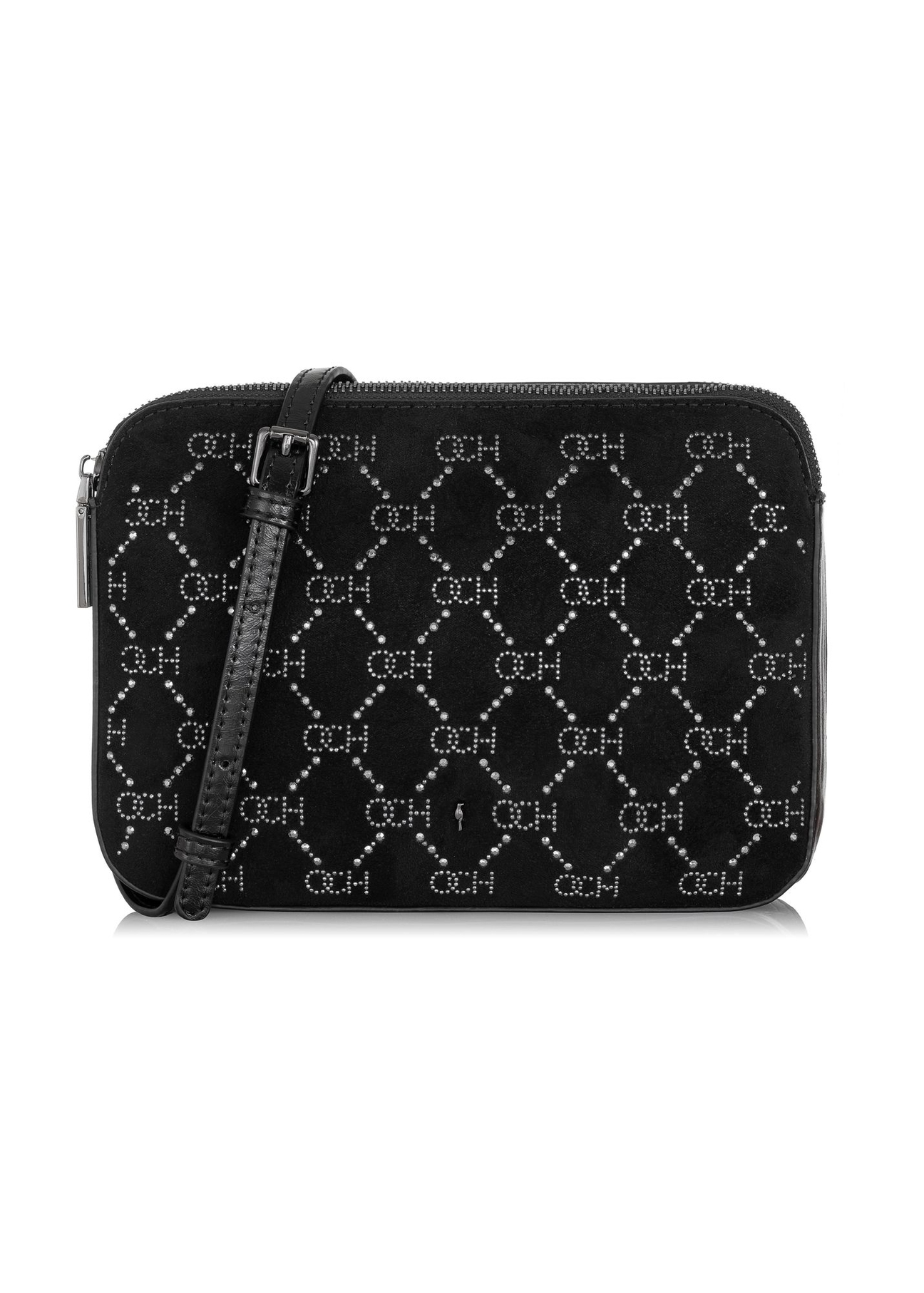 Čierna dámska kabelka s monogramom TOREC-0522B-96(Z23)-01