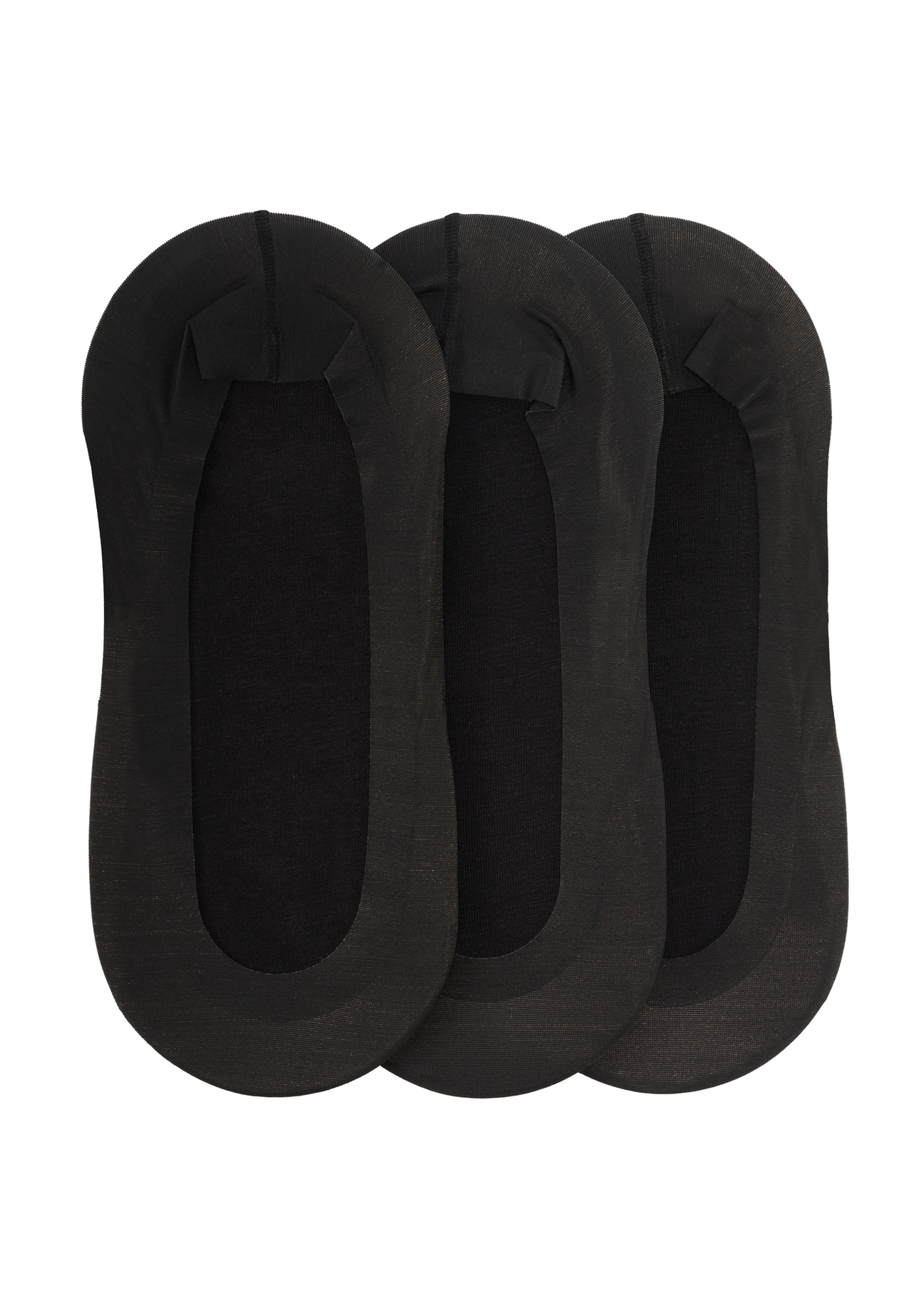 Sada čiernych dámskych členkových ponožiek ZESDT-0032-99(W26) - pohľad na produkt zhora, na bielom podklade.