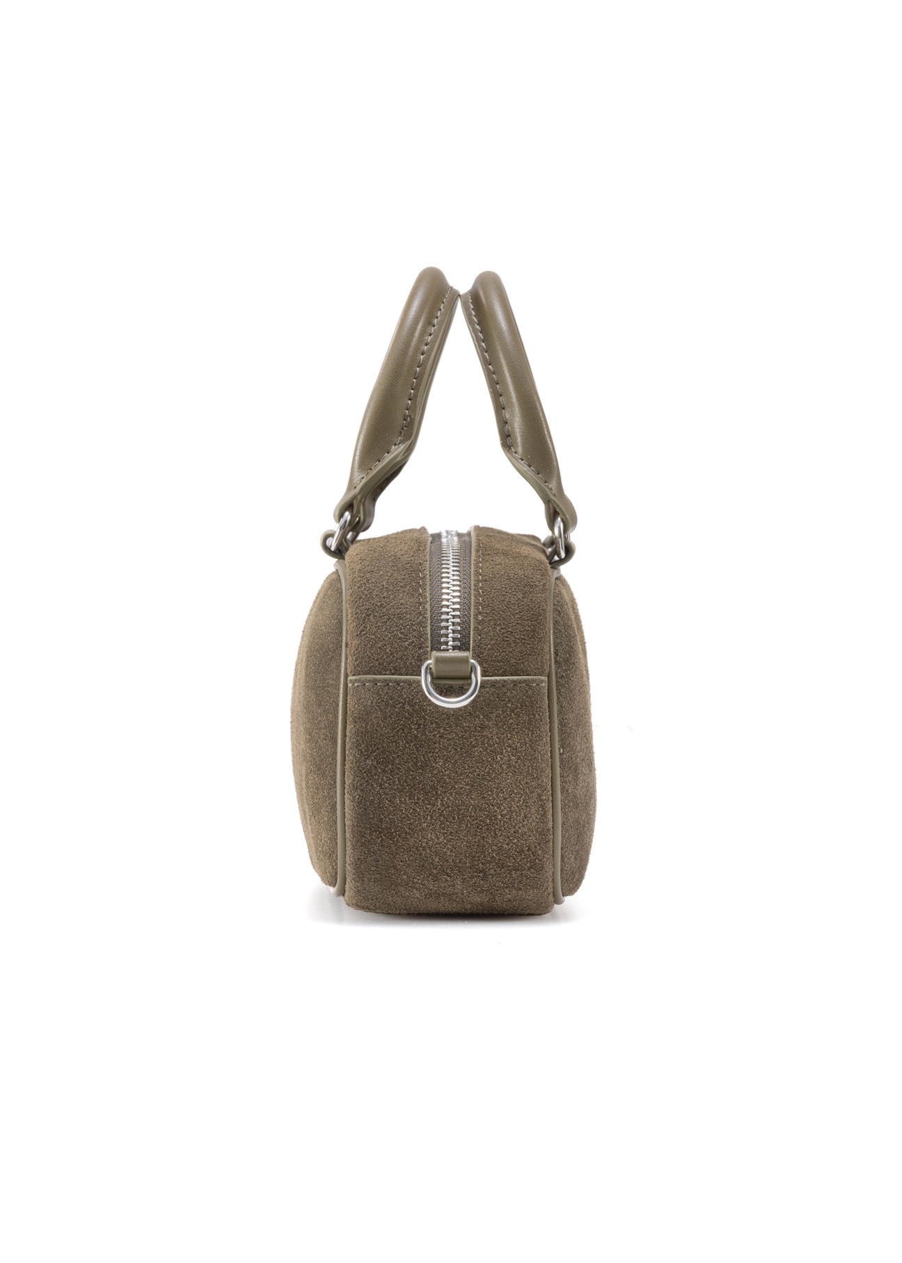 Dámska khaki kabelka cez rameno TORES-1193-55 (Z25), bočný pohľad na produkt na bielom pozadí.