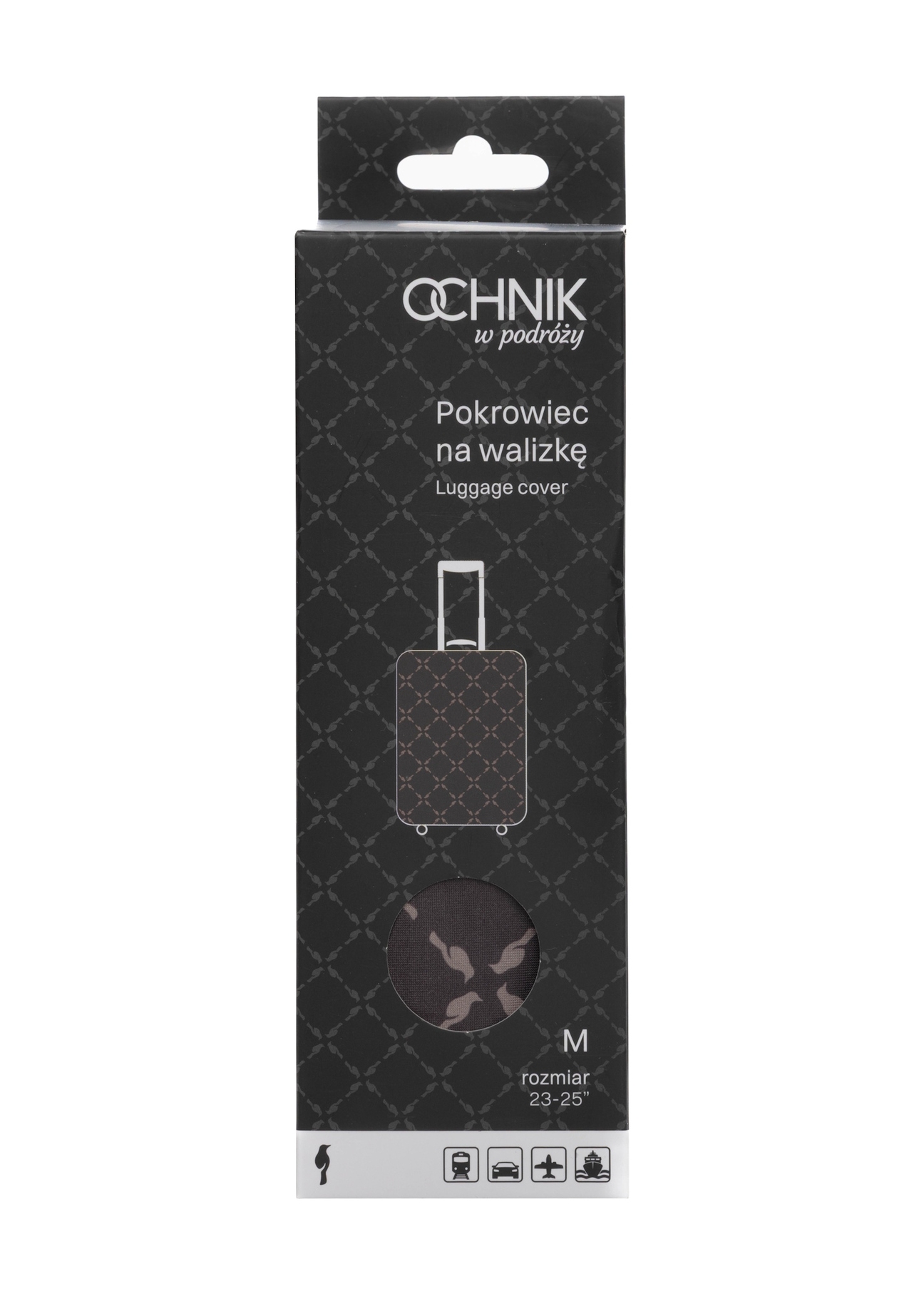 Hnedý obal na stredne veľký kufor  AW-013-0006-1P-M(W26)