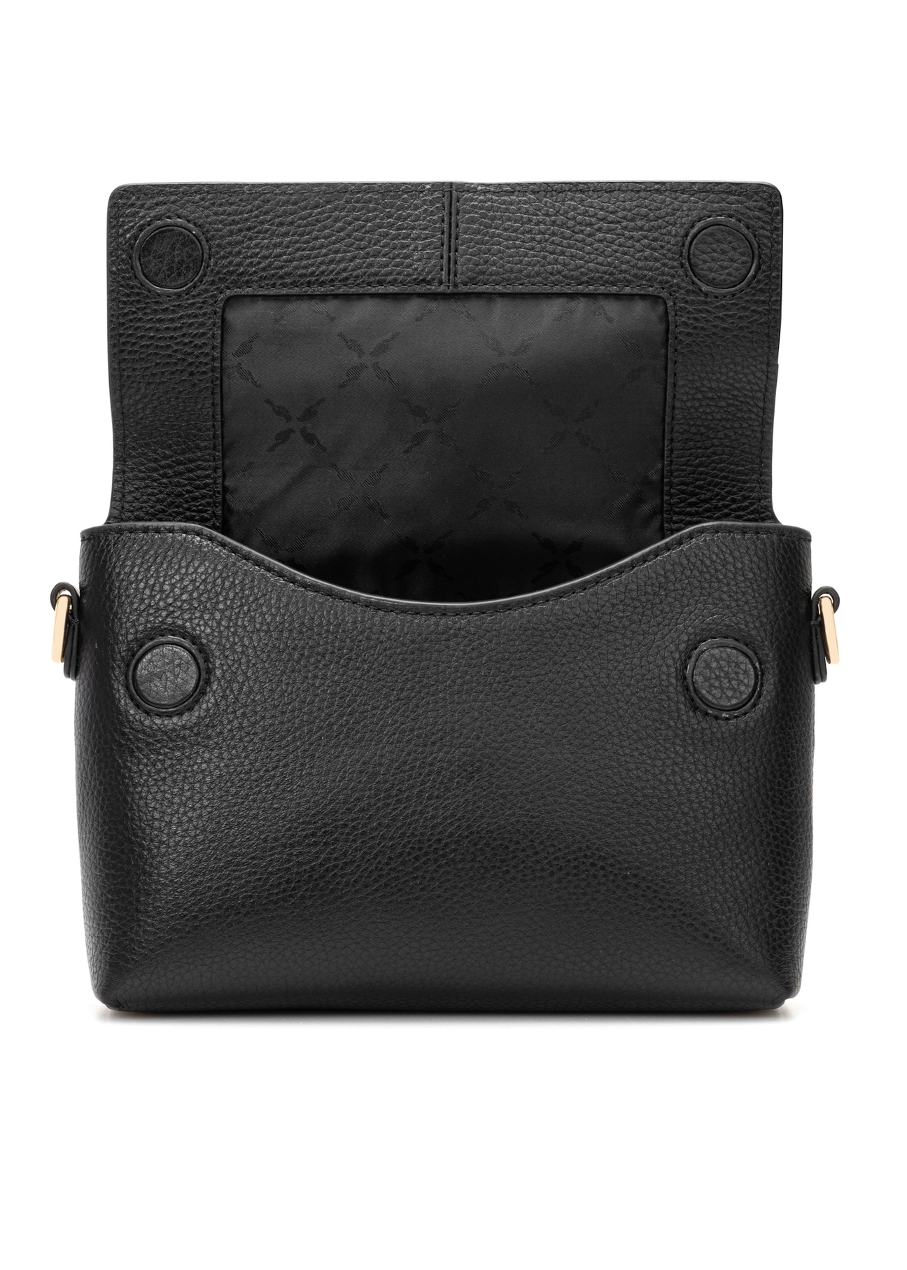 Malá dámska kožená kabelka TORES-1278-9I(W26), pohľad na produkt s otvorenou chlopňou na bielom pozadí.