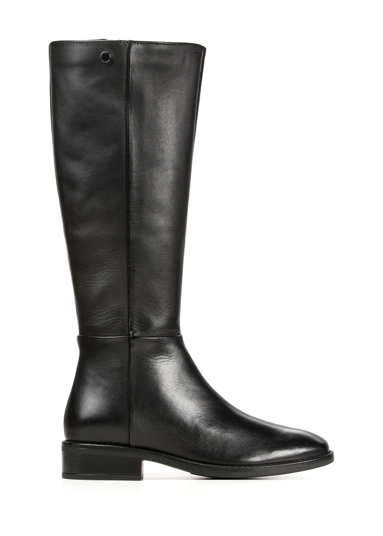 Čierne kožené dámske čižmy BUTYD-1183-99(Z25)
