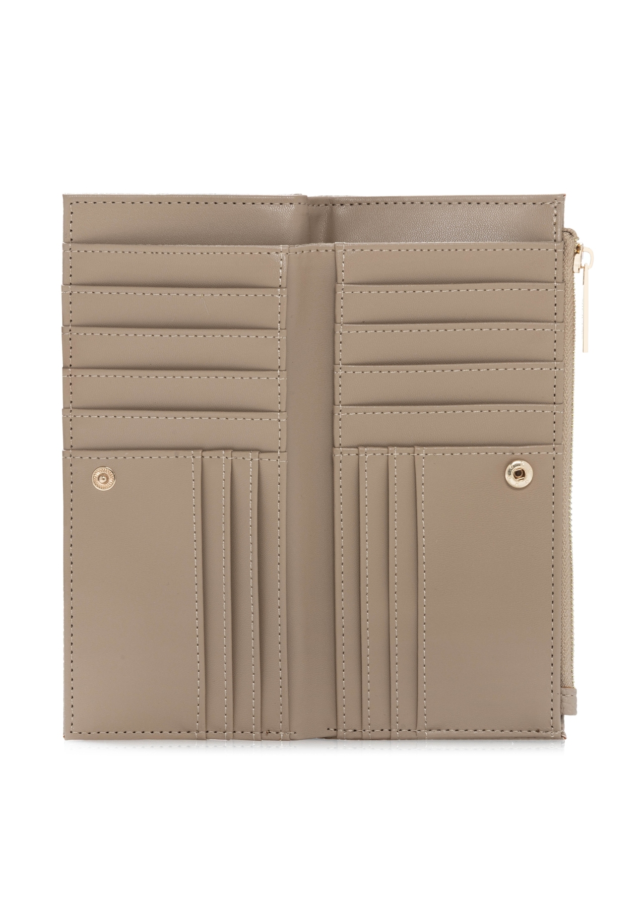 Béžová dámska peňaženka POREC-0429-1B(W26), pohľad na produkt zvnútra na bielom pozadí.