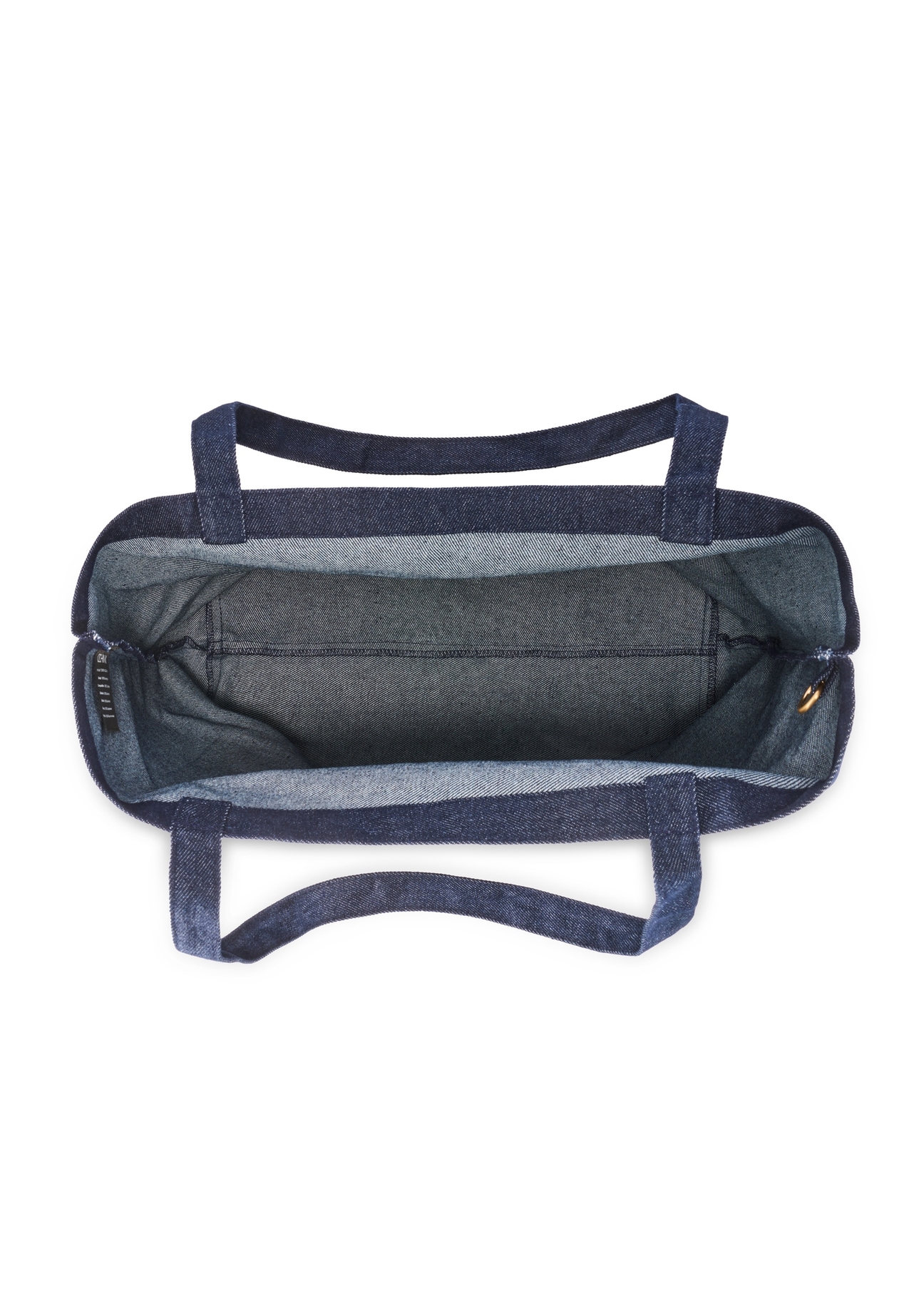 Rifľová nákupná taška TOREN-0334-7H(W26), pohľad na produkt vo vnútri na bielom pozadí.