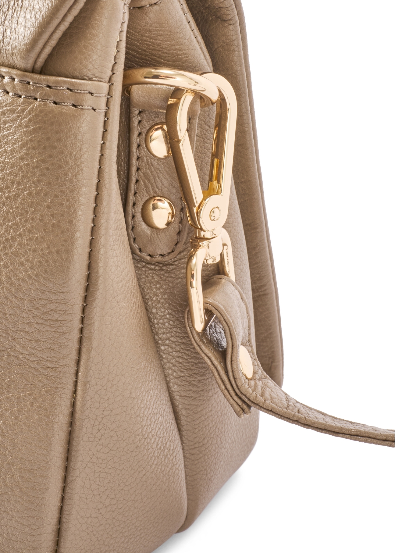 Dámska kožená kabelka tmavo béžovej farby TORES-0911F-1K(W26)