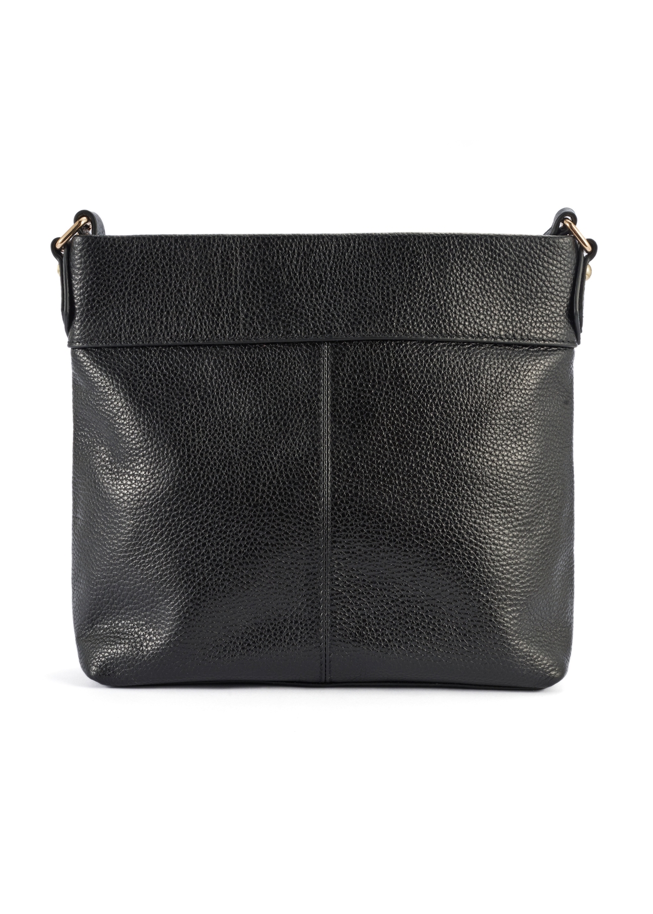 Čierna dámska kožená kabelka typu crossbody TORES-1151-99(Z25)