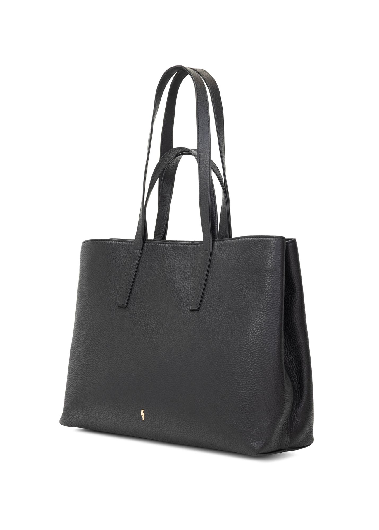Čierna kožená kabelka shopper TORES-1281-99(W26)