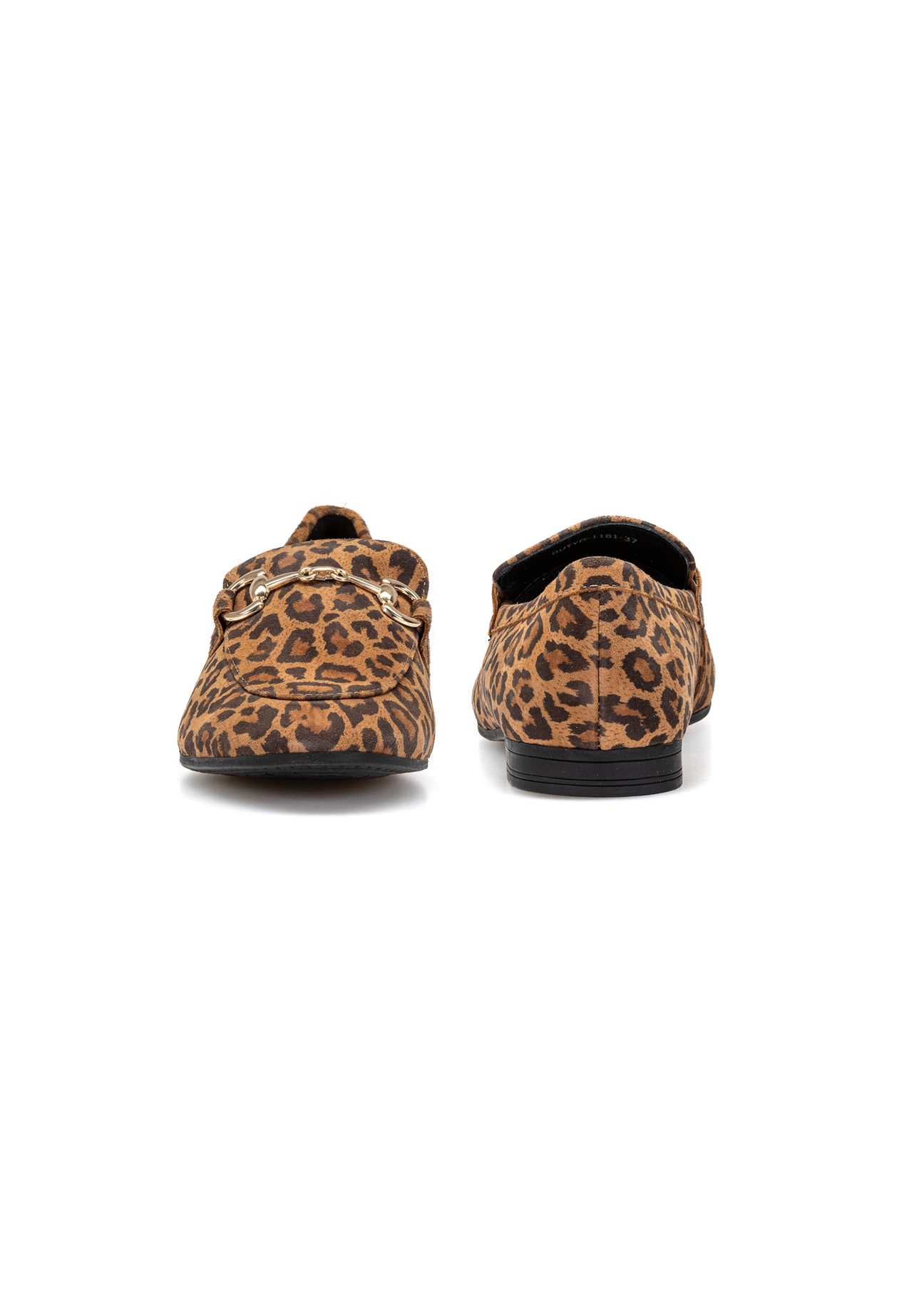 Dámske kožené mokasíny s leopardím vzorom BUTYD-1181-86(W25)-04