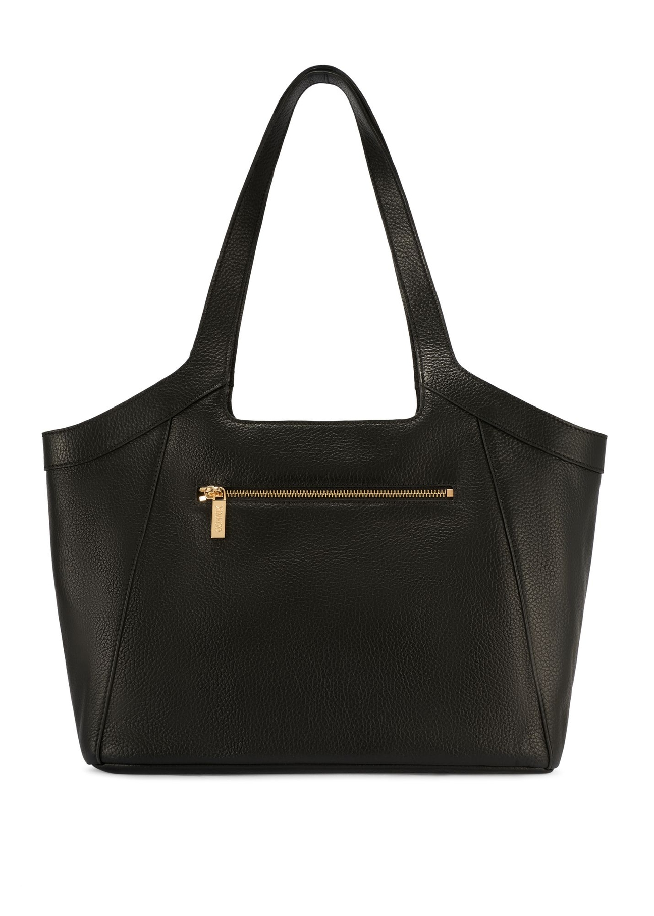 Veľká dámska kožená kabelka TORES-1205-9I(W26) - pohľad na produkt zozadu, na bielom podklade.