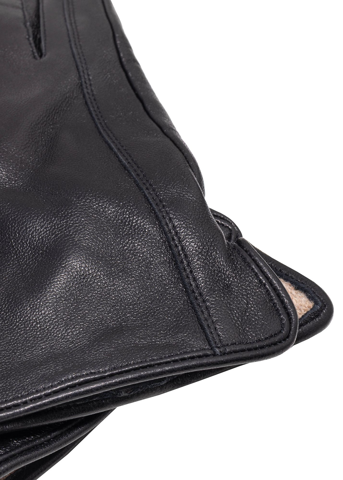 Pánske čierne kožené rukavice REKMS-0087-99(Z25)