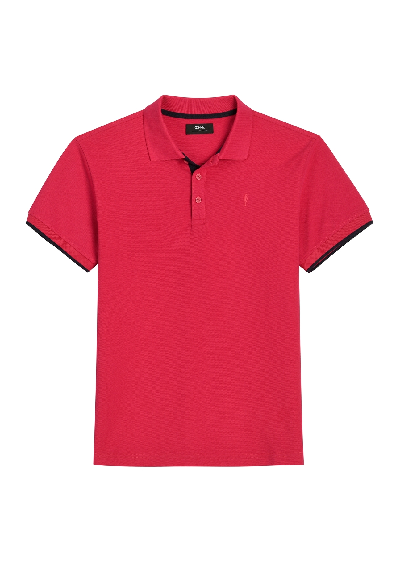 Fuchsiové bavlnené polo tričko POLMT-0045B-5E(W26)