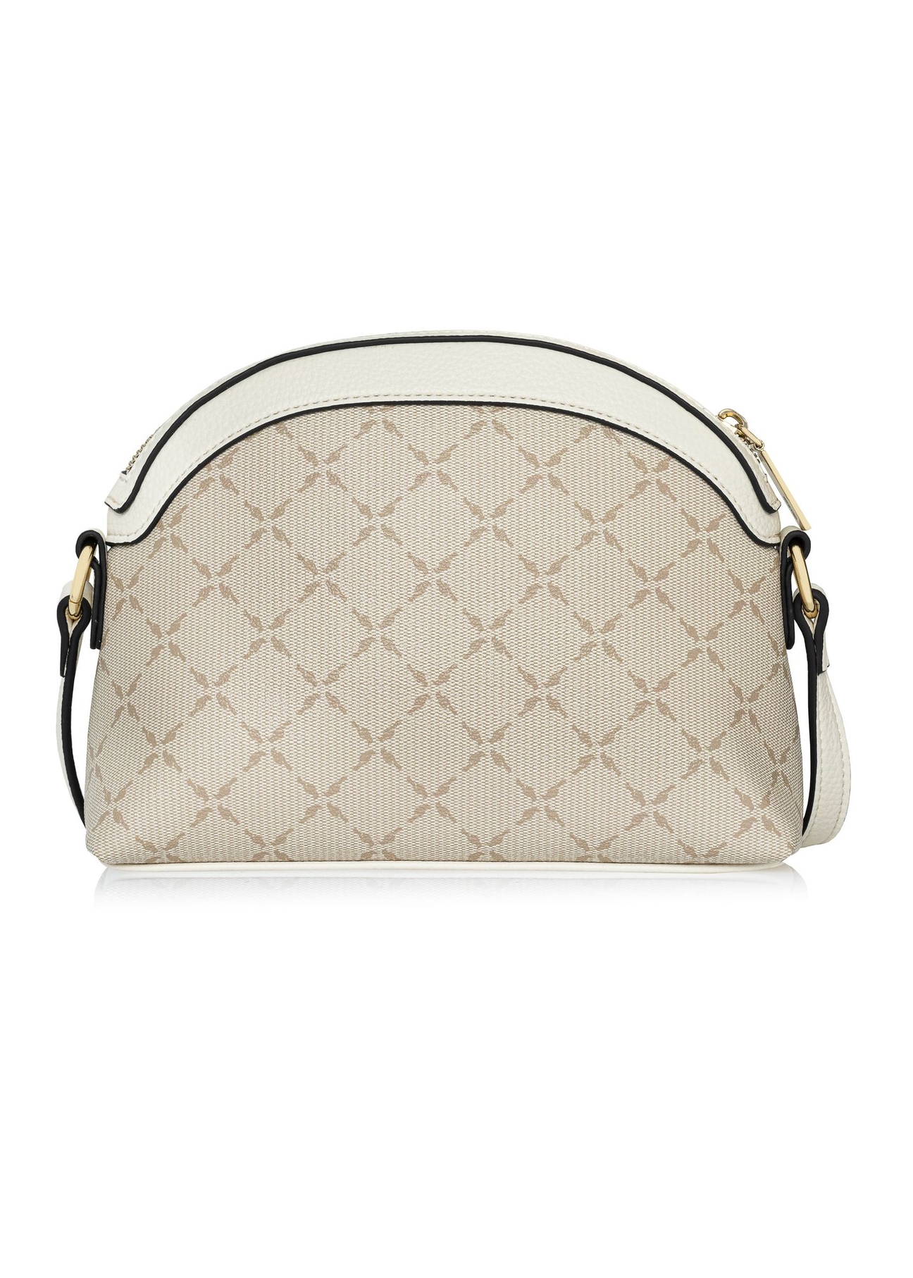 Béžová polkruhová messenger taška s monogramom TOREC-1025-81(W25)-04
