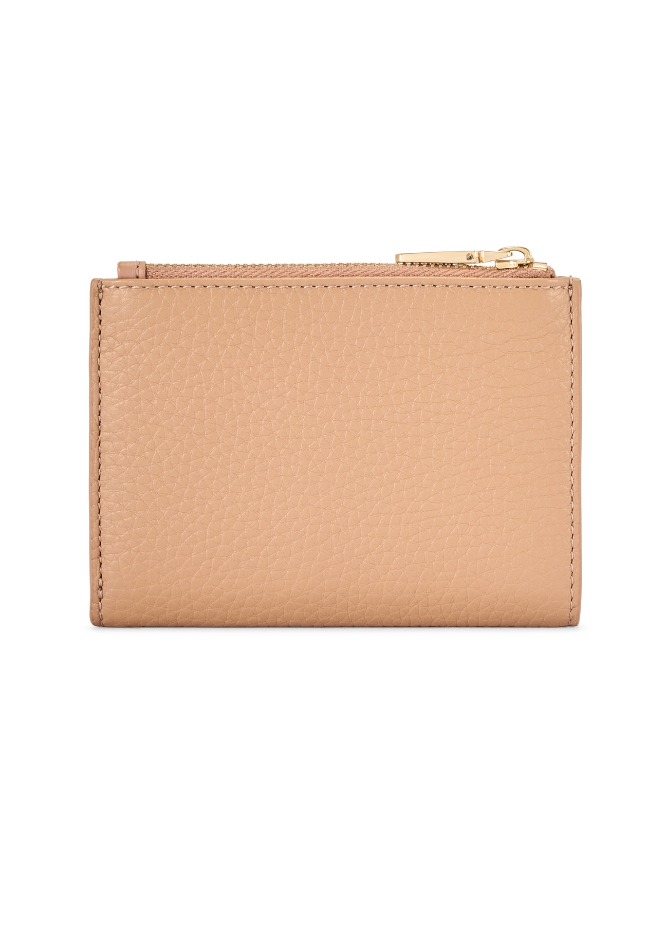 Dámska kožená peňaženka v špinavo ružovej farbe PORES-0984-5D(W26), pohľad na produkt zozadu na bielom pozadí.