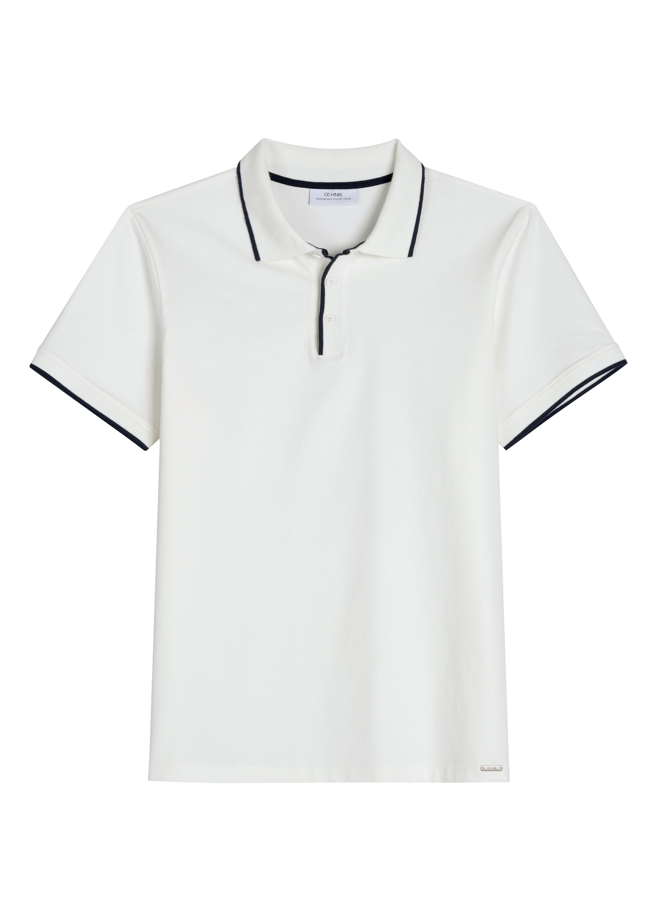 Pánske krémové polo tričko POLMT-0092-0B(W26)