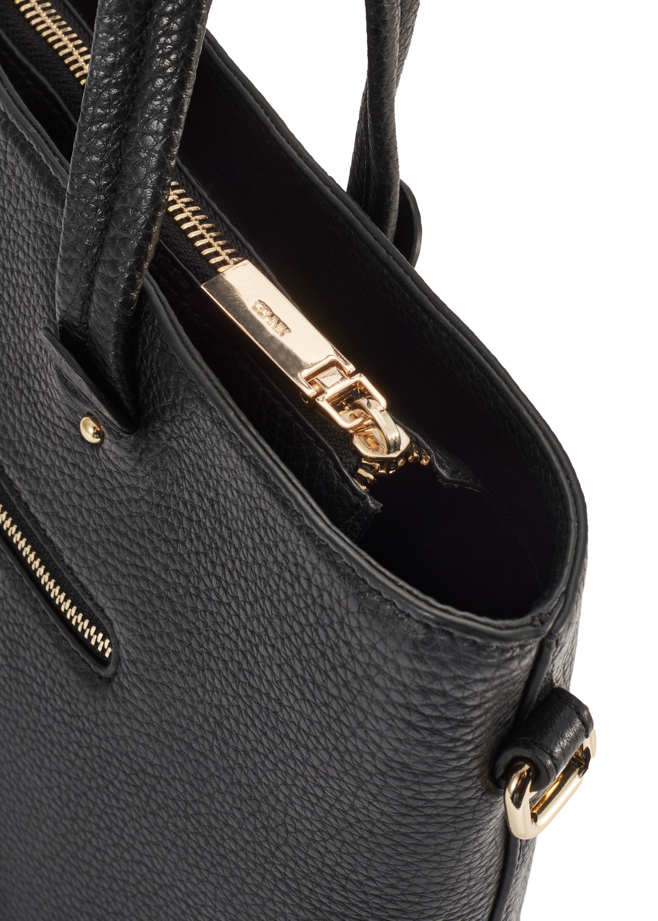 Čierna kožená dámska kabelka typu shopper TORES-0728D-99(Z25)