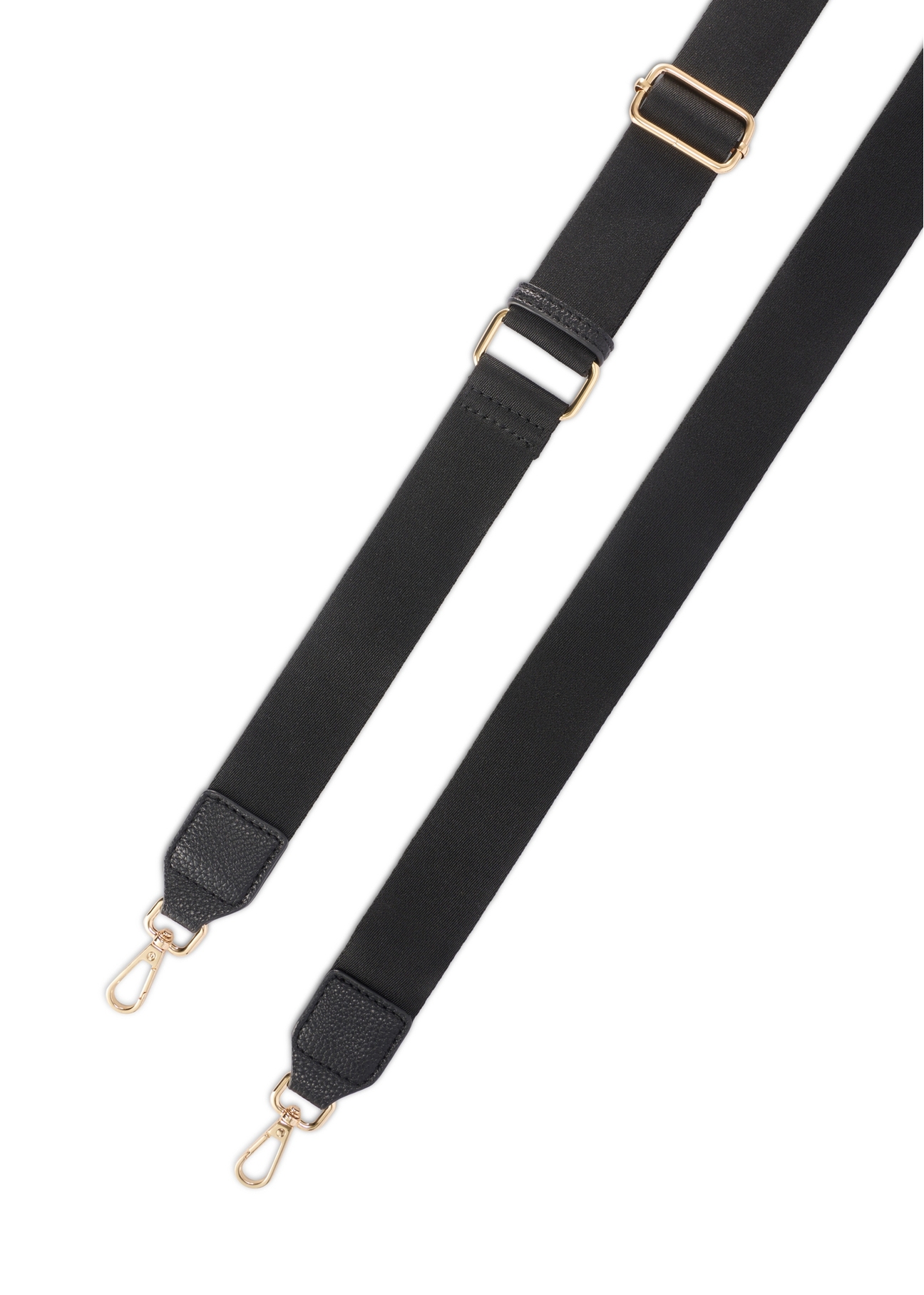 Malá čierna dámska kabelka TOREC-1174-99(W26), pohľad na produkt s popruhom na bielom pozadí.