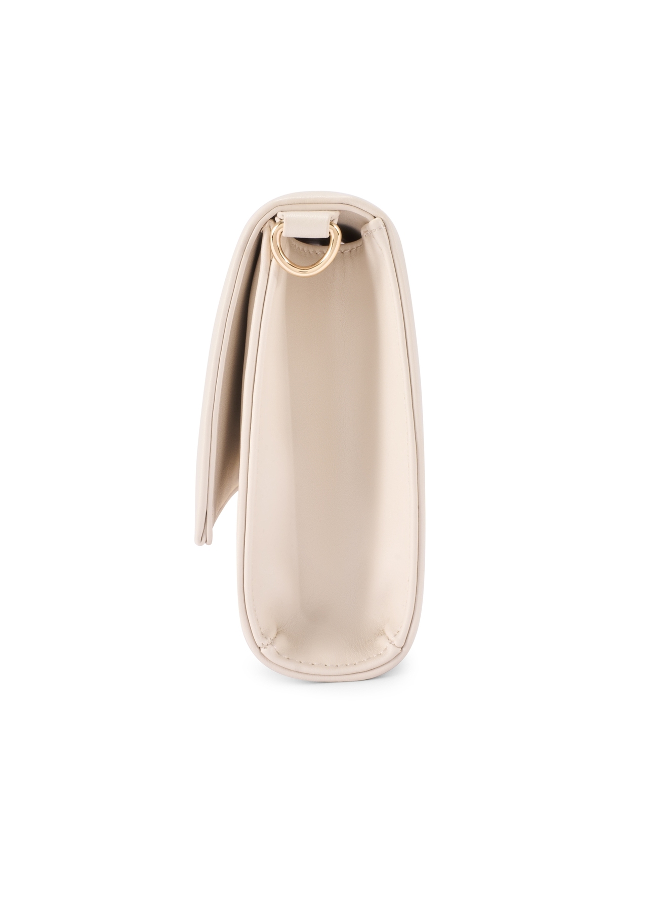 Krémová kabelka TOREC-1210-0B(W26) - bočný pohľad na produkt, na bielom pozadí.