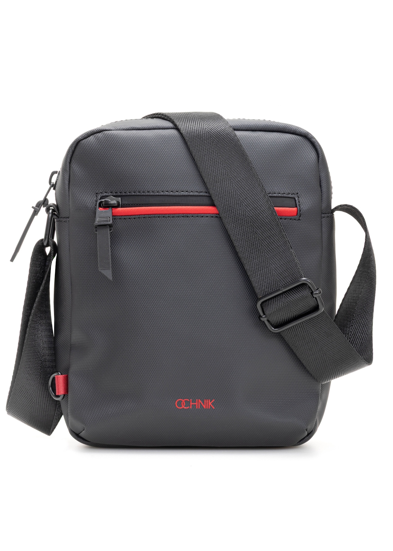 Čierna pánska taška TORMN-0400-9J(W26), pohľad spredu na bielom pozadí.