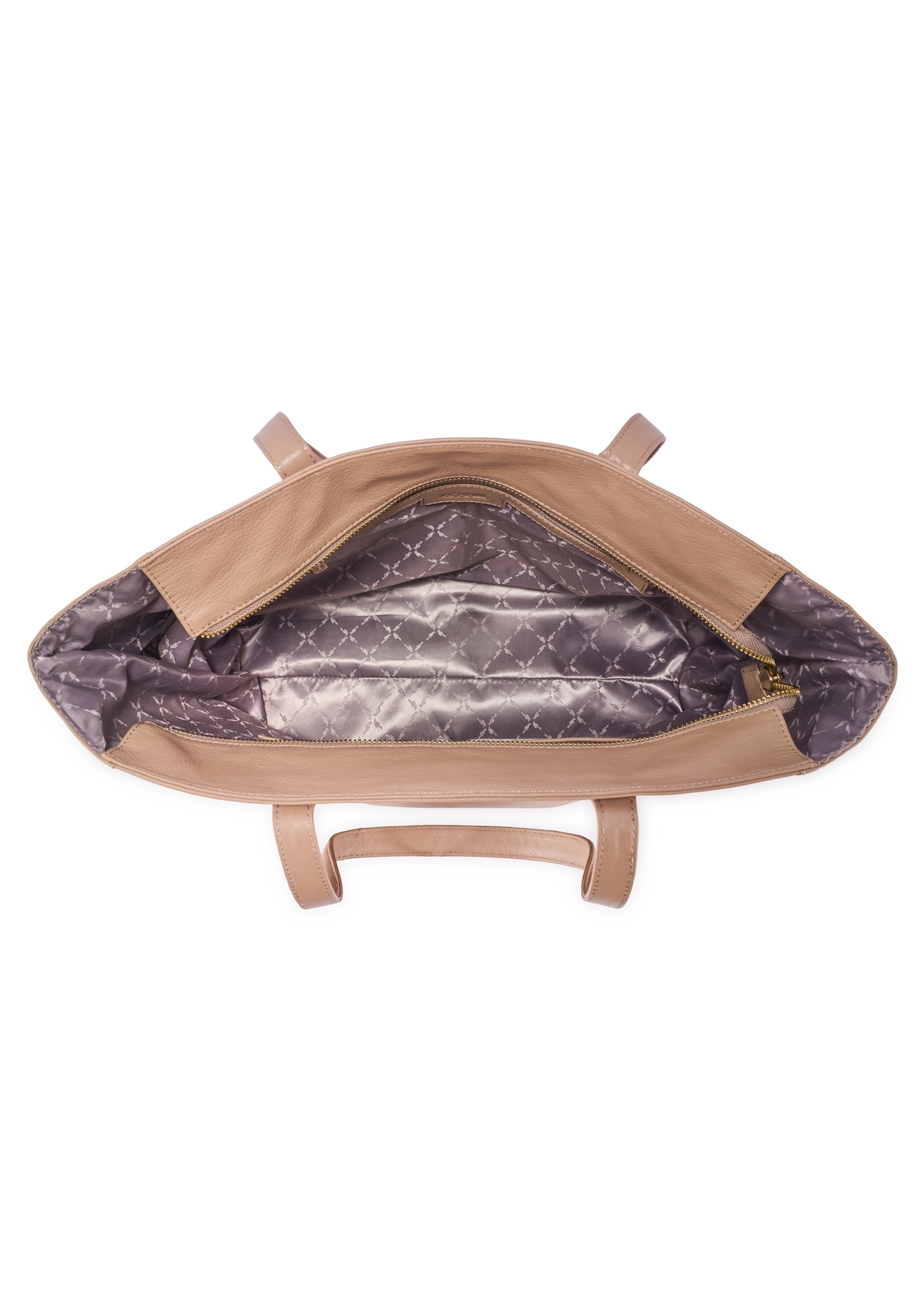 Dámska kožená shopper kabelka béžovej farby TORES-0971F-1B(W26)