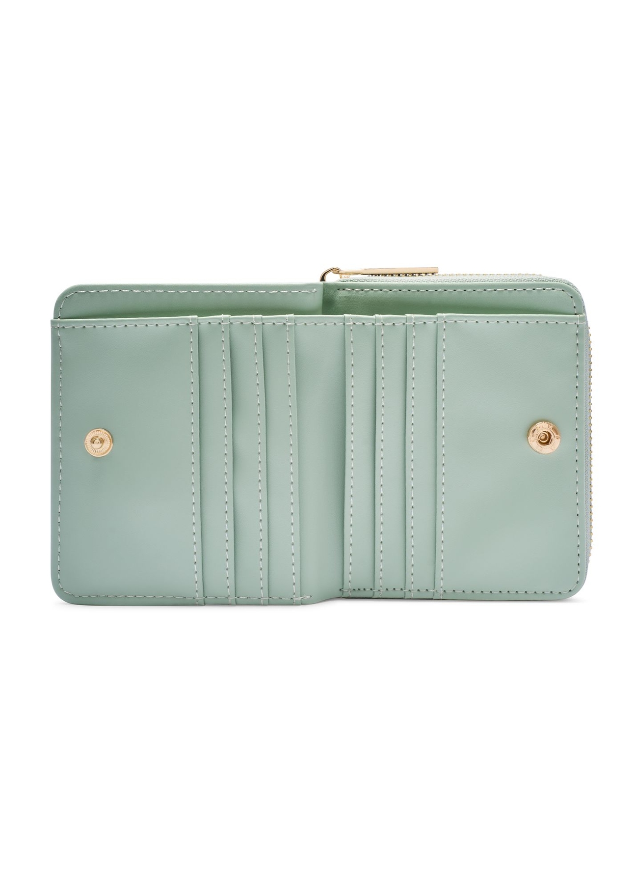 Malá dámska peňaženka s kvetinovým vzorom POREC-0366-8P(W26) - pohľad zhora na produkt na bielom pozadí.