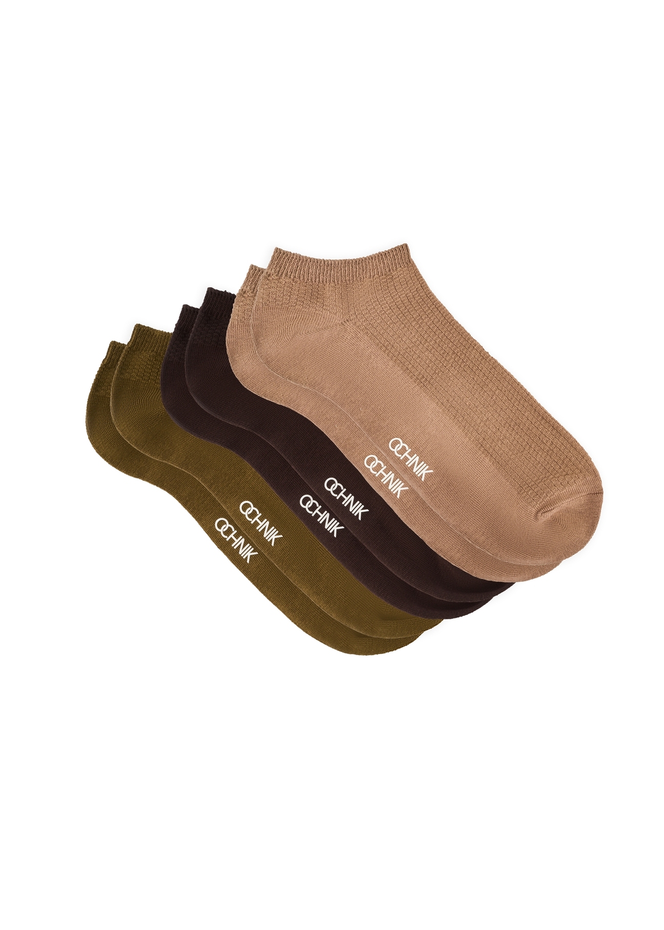 Sada pánskych krátkych ponožiek ZESMT-0062-00(W26) - pohľad na produkt zhora, na bielom podklade.