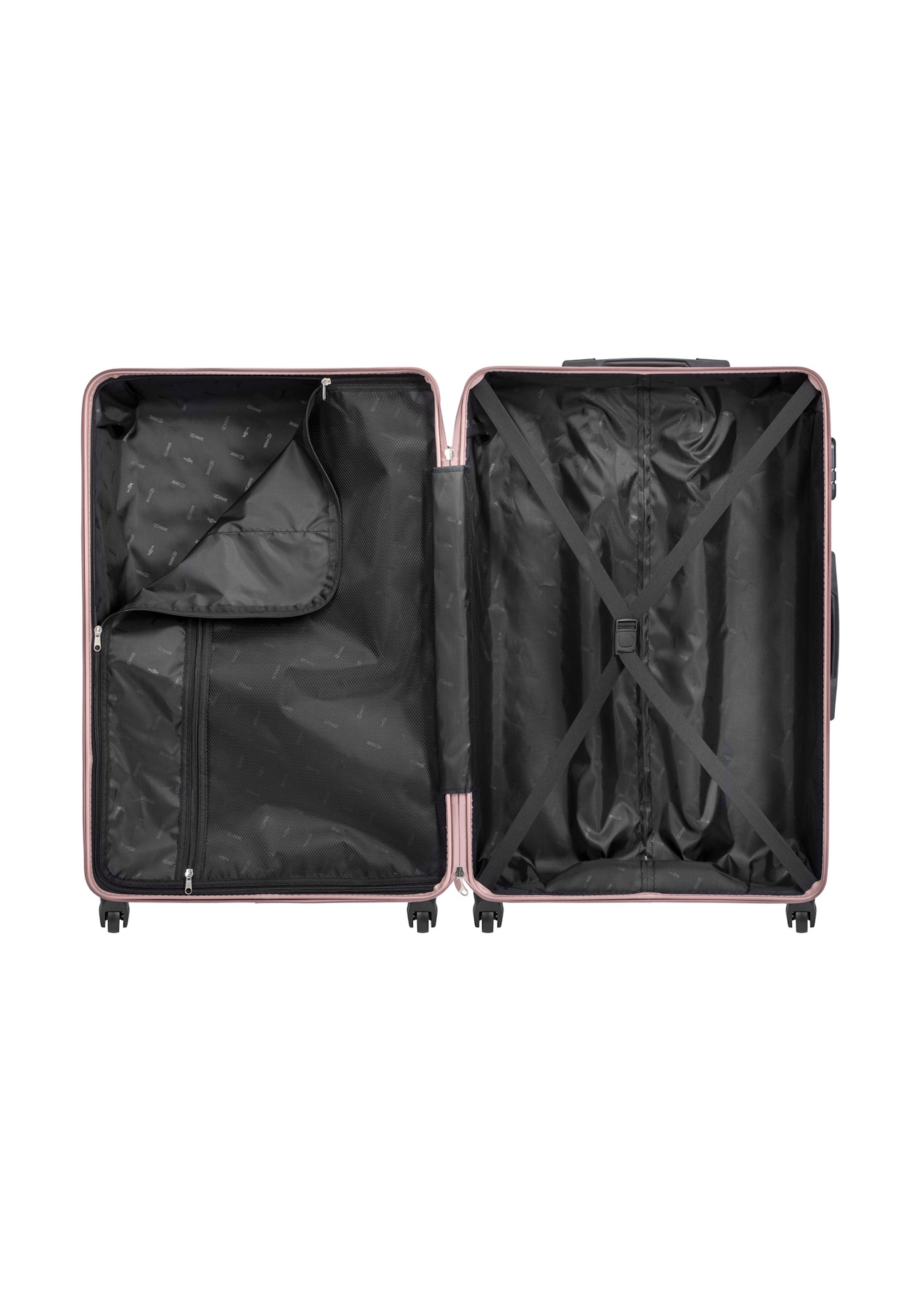 Veľký kufor na kolieskach WALAB-0081-5X-28(W26), pohľad na produkt vo vnútri na bielom pozadí.