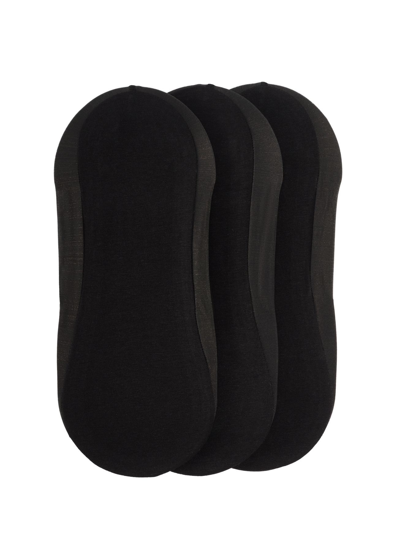 Sada čiernych dámskych členkových ponožiek ZESDT-0032-99(W26) - pohľad na produkt zhora, na bielom podklade.