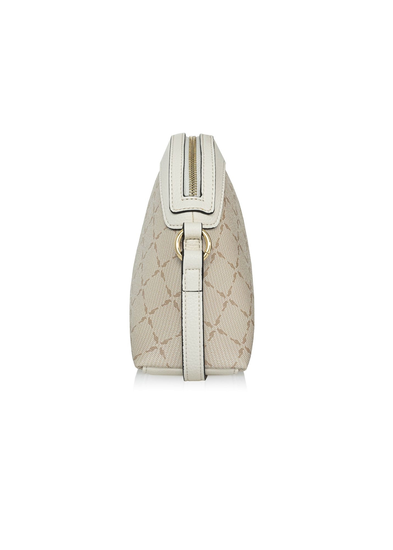 Béžová polkruhová messenger taška s monogramom TOREC-1025-81(W25)-03