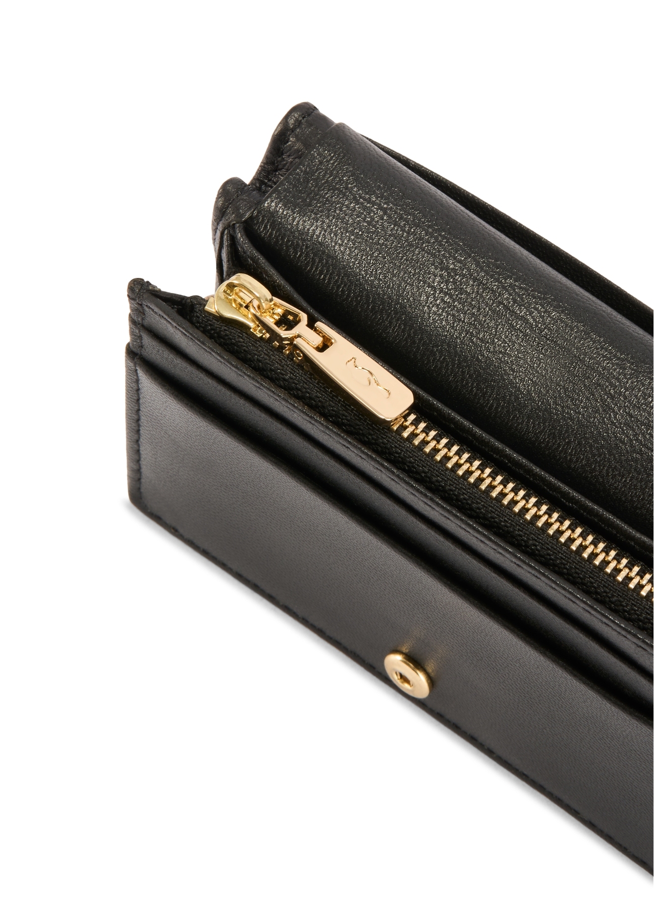 Čierna dámska peňaženka s RFID ochranou PORES-0824RFID-99(Z25), detail produktu, pohľad na bielom pozadí.