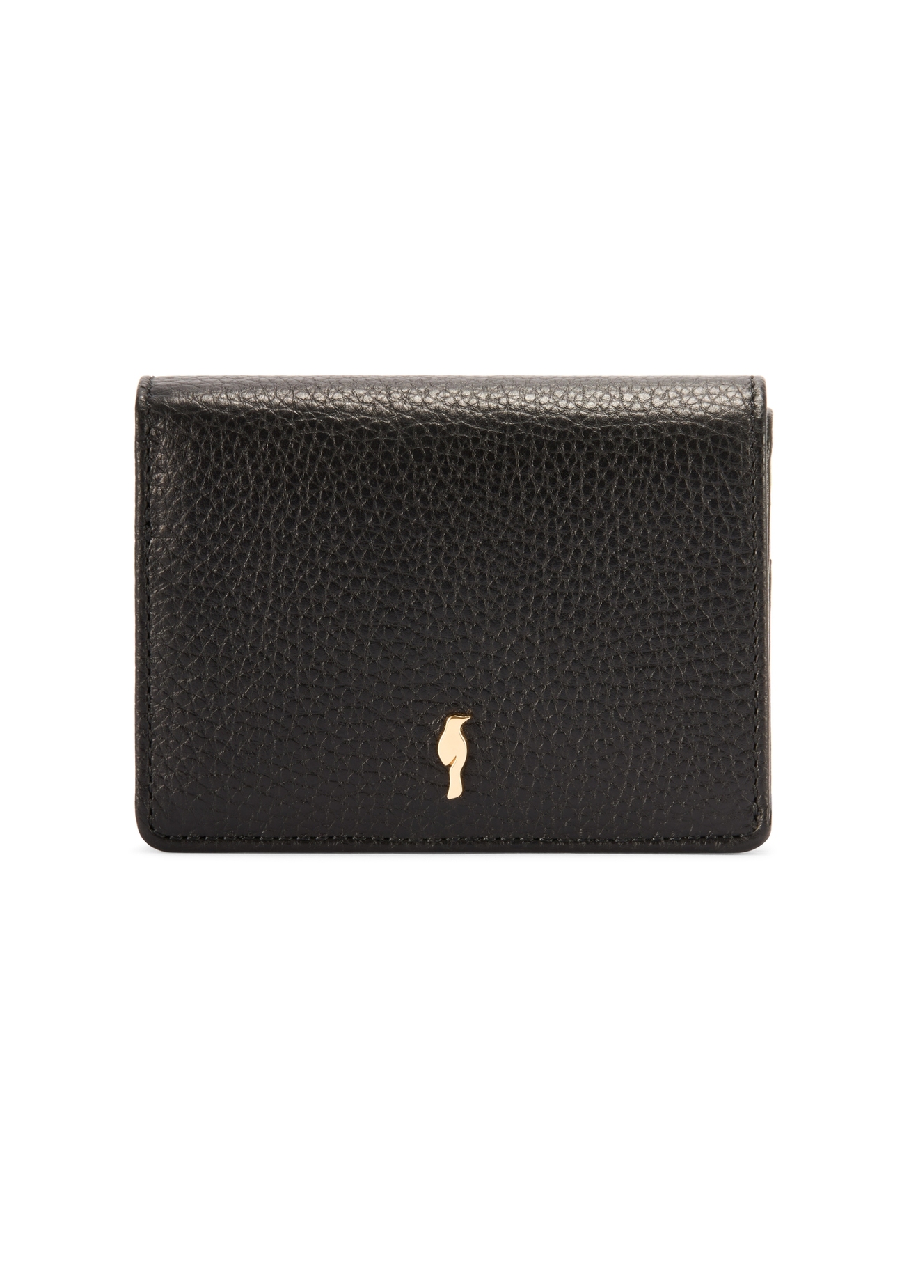 Čierna dámska peňaženka s RFID ochranou PORES-0824RFID-99(Z25), pohľad na produkt spredu na bielom pozadí.