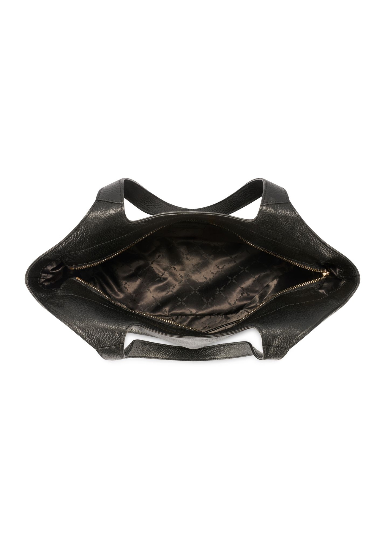 Veľká dámska kožená kabelka TORES-1205-9I(W26) - pohľad na produkt zhora, na bielom pozadí.