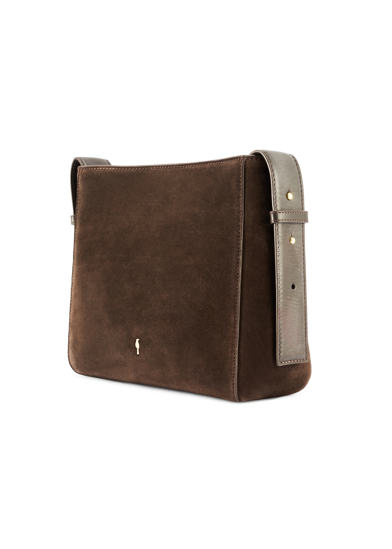 Dámska kožená kabelka hnedej farby TORES-1251-1I(W26) - diagonálny pohľad na produkt, na bielom pozadí.