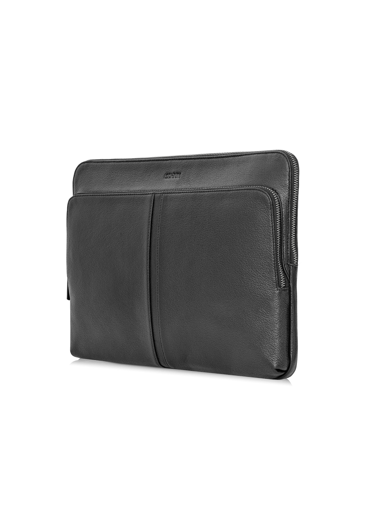 Čierna kožená aktovka na notebook TORMS-0455-99 (W25)