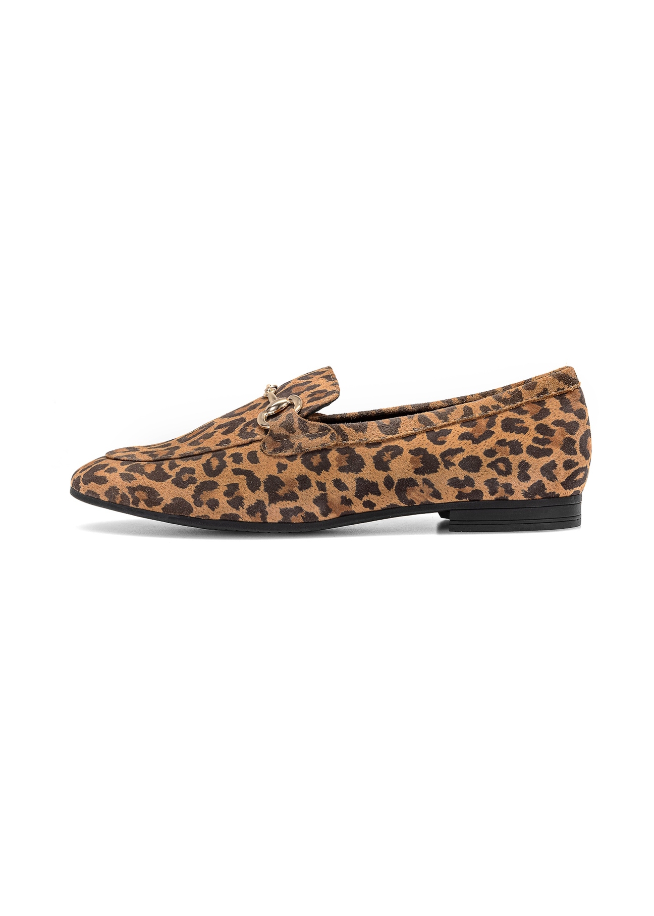 Dámske kožené mokasíny s leopardím vzorom BUTYD-1181-86(W25)-08