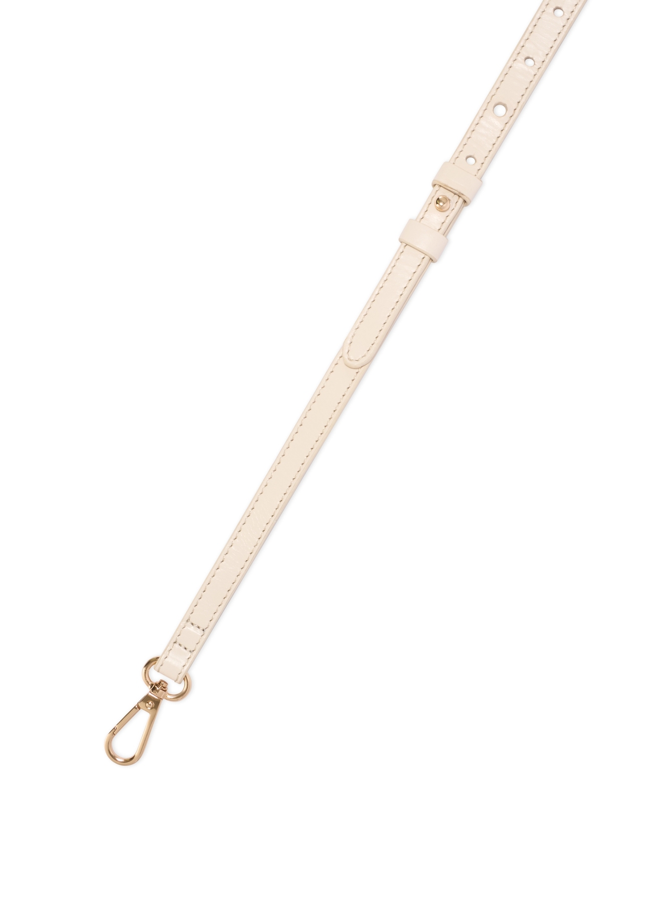 Krémová kožená kabelka TORES-1271-0B(W26) - pohľad na produkt zhora, na bielom pozadí.