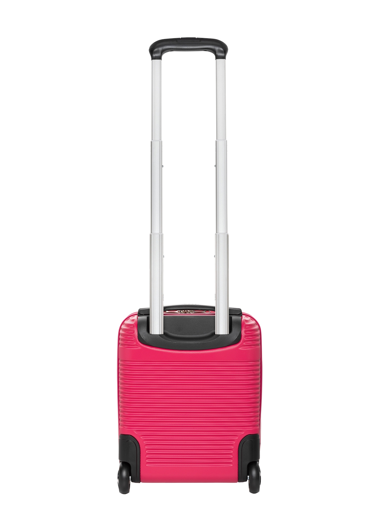 Príručný kufor na kolieskach WALAB-0040-5E-16(W26), pohľad zozadu na bielom pozadí.