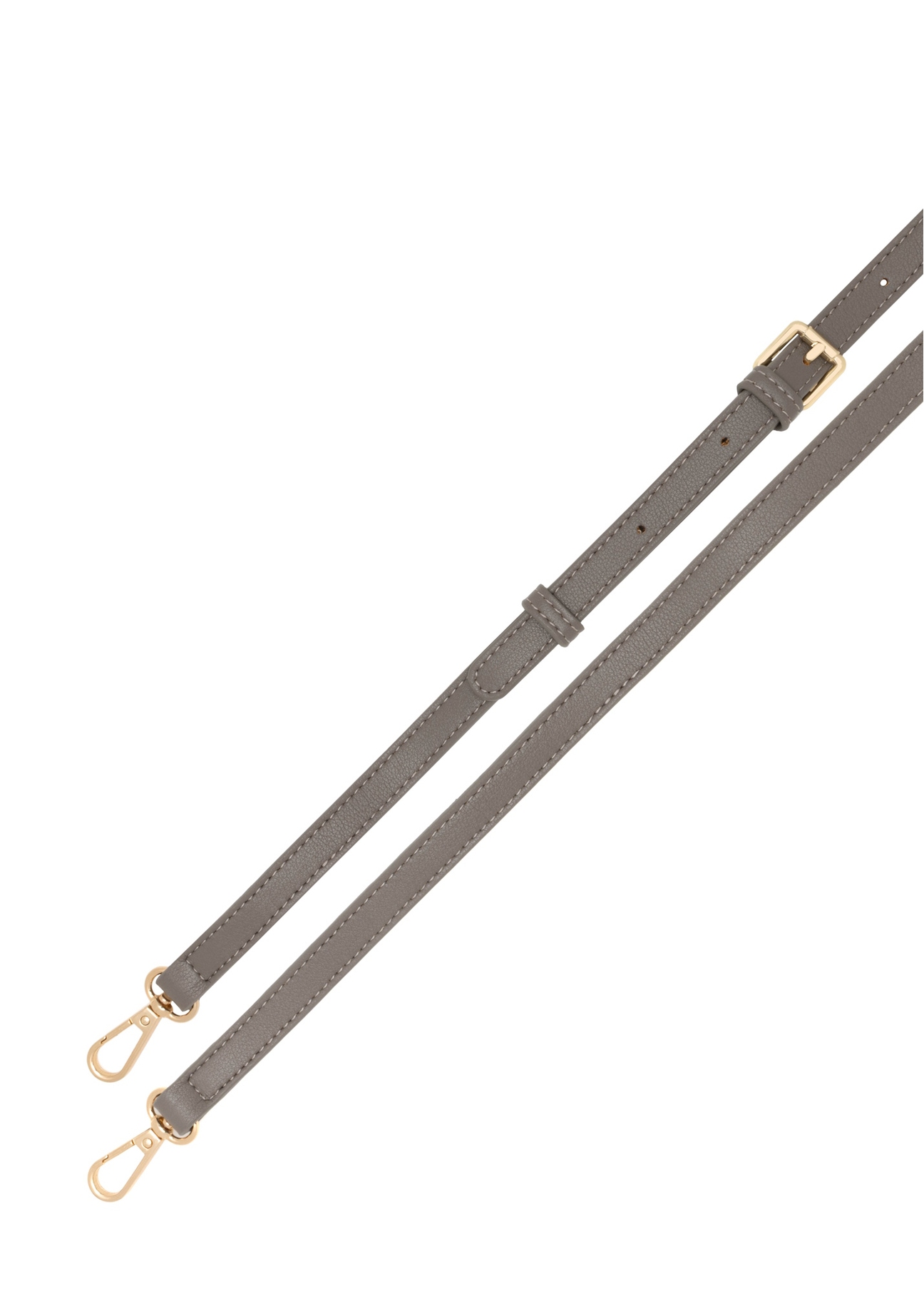 Svetlohnedá dámska kabelka s monogramom TOREC-1180-1K(W26), pohľad na popruh produktu na bielom pozadí.