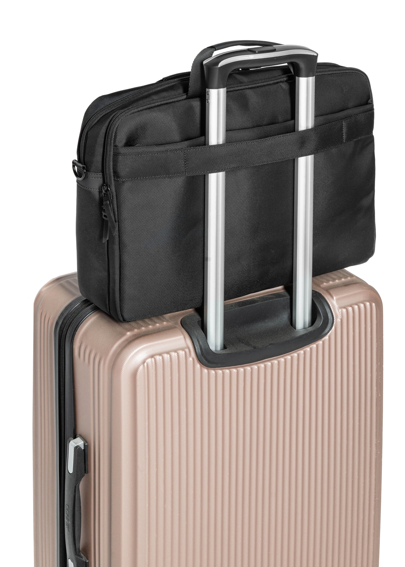 Čierna taška na notebook TORMN-0401-99(W26) - detailný záber, na bielom pozadí.