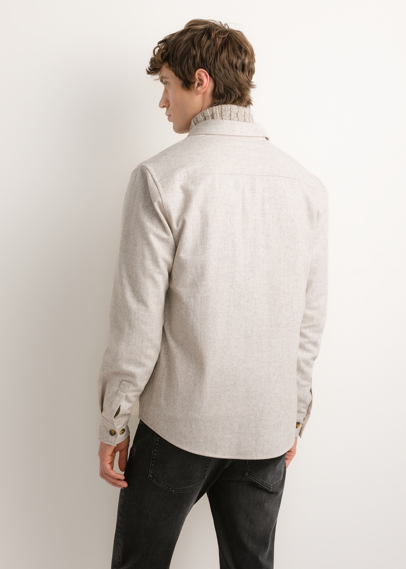 Pánska košeľa oversize s vlnou KOSMT-0373-1A(Z26)