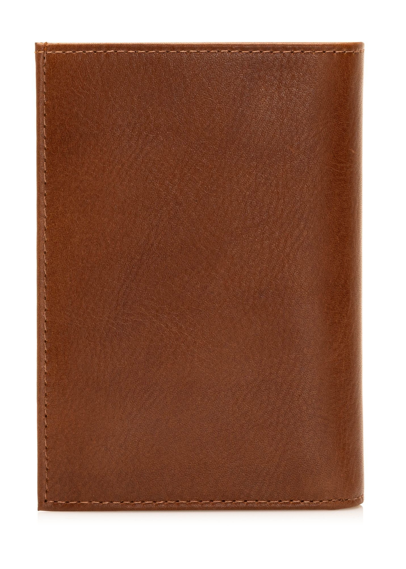 Pánska koňaková peňaženka PORMS-0300A-88(Z25), pohľad zozadu na produkt na bielom pozadí.